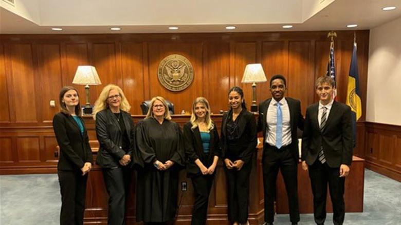 Dawson Coventry, Ray Ncube, Nathaly Garcia Mejia, Lydia Newman, Judge Haines, Federal Probation Officer Stacy Miller, and Caitlyn Shade.